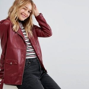 Monki Faux Leather Biker Jacket | Size XS | NWT